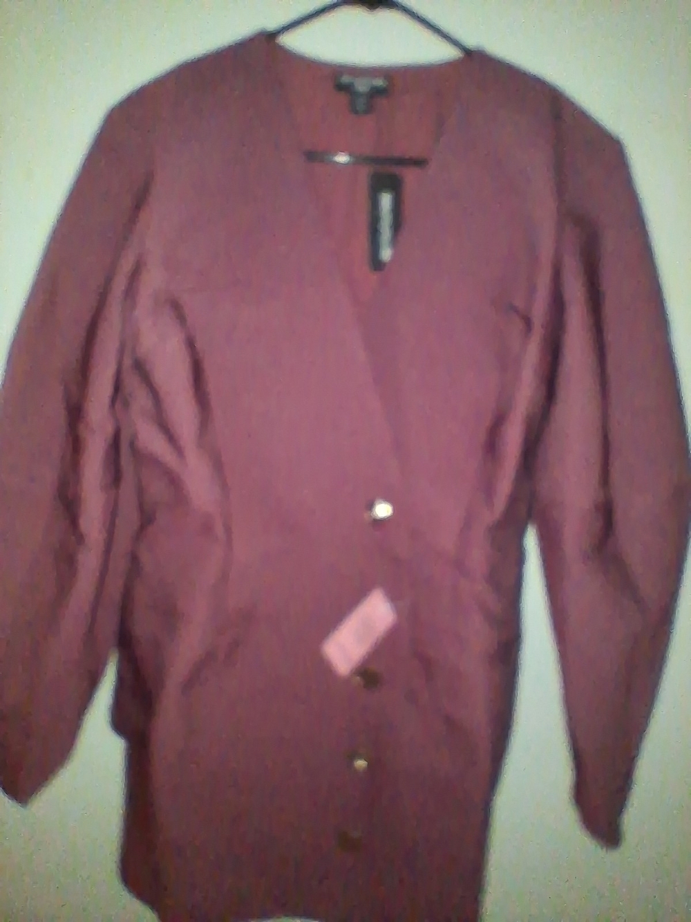 PrettyLittleThing Plum Button-Up Cardigan